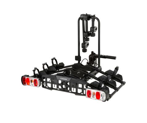 Suport biciclete pentru cârlig de remorcare E-FOLD 3 PRO pentru 3 biciclete