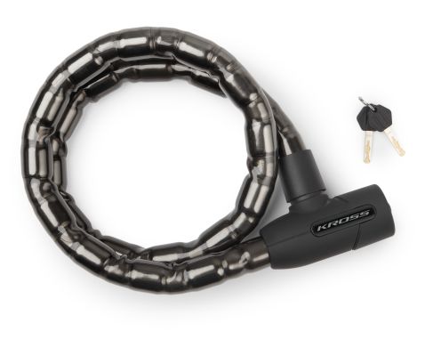 Încuietoare de cablu de bicicletă armată cu cheie KZK 500S 25x1000 mm